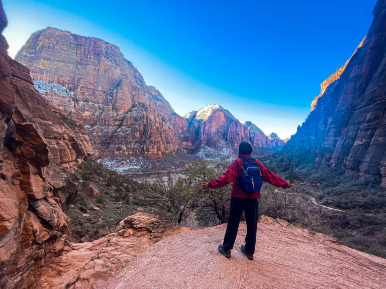 View of Zion with some snow