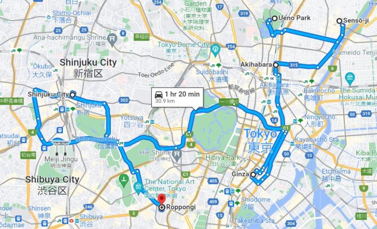 Day 2 Tokyo Map