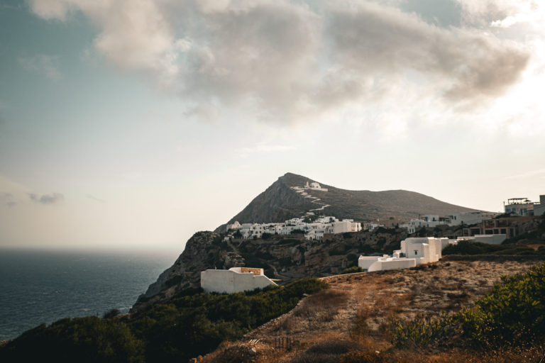 Cliff and sea view of Folegandros island